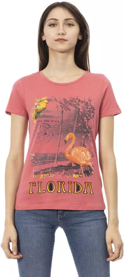 Trussardi Action Mehrfarbiges Baumwoll-T-Shirt für Damen