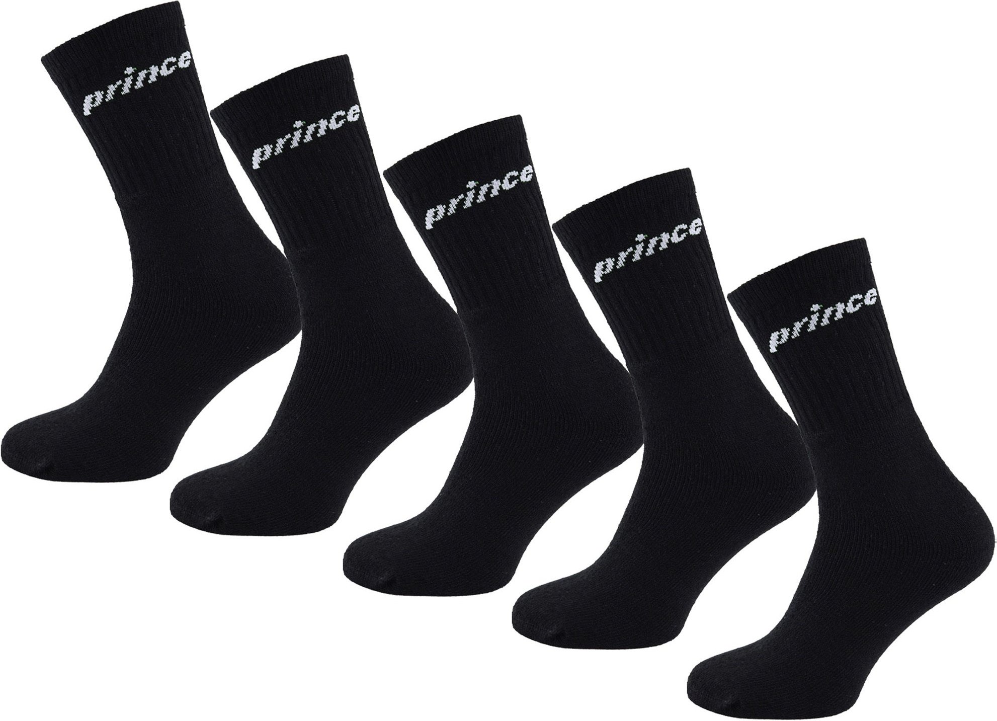 Prince Tennis 5er-Pack schwarze Herrensocken