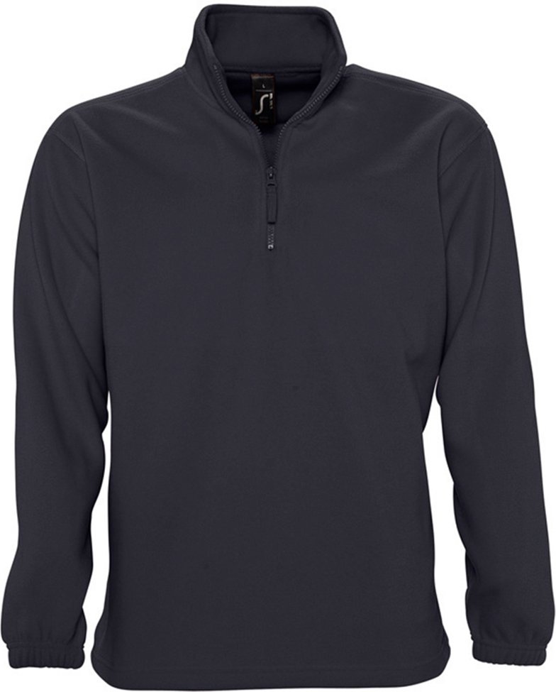 SOLS Ness Unisex Zip Neck Anti-Pill Fleece Top (Holzkohle)