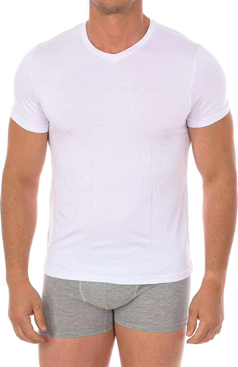 Herren Bambus Kurzarm-Unterhemd Q603