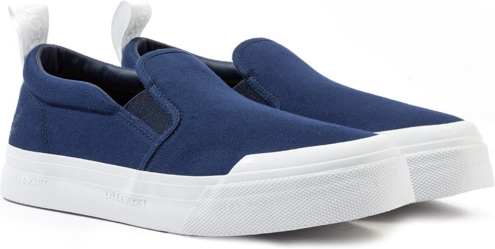 Thumbnail - Lyle & Scott Duncan Marinefarbene Herren-Pantoletten