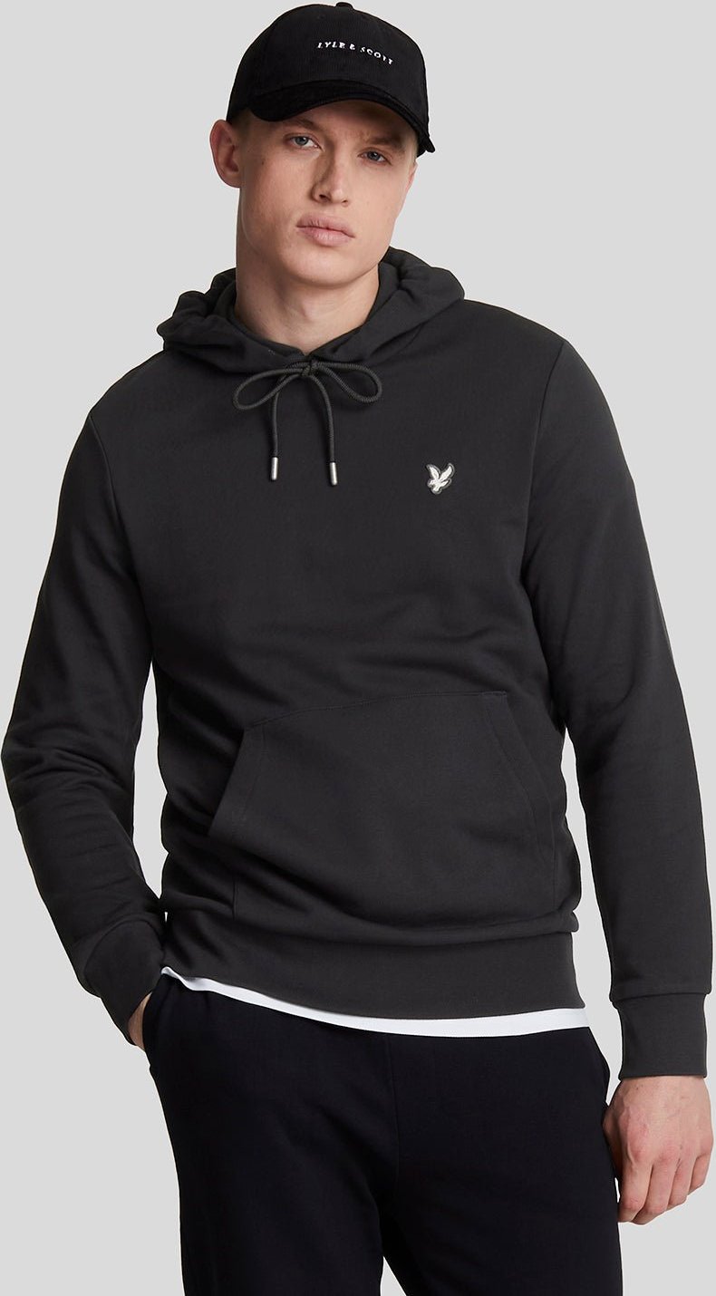 Thumbnail - Lyle & Scott Diagonal Weave French Terry Hoodie - Lack