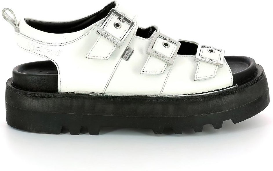 Kicker Knox Lo Damen weiß/schwarze Sandalen