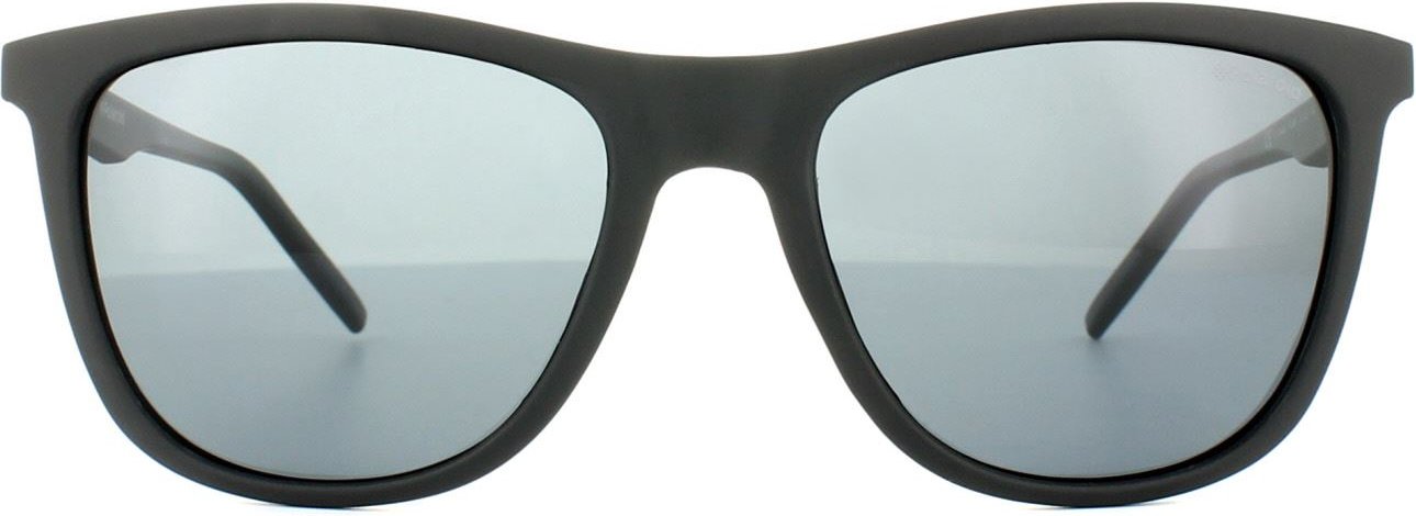 Polaroid Rectangle Mens Schwarz Grau Polarisierte Sonnenbrille