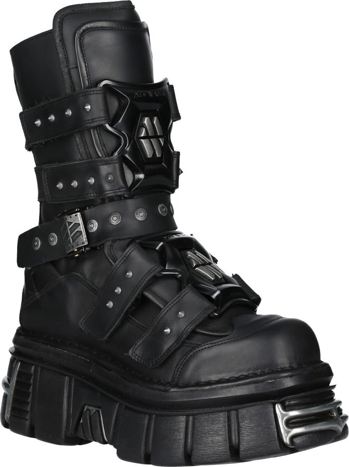New Rock Goth Plateau-Lederstiefel-M-MET422-S1