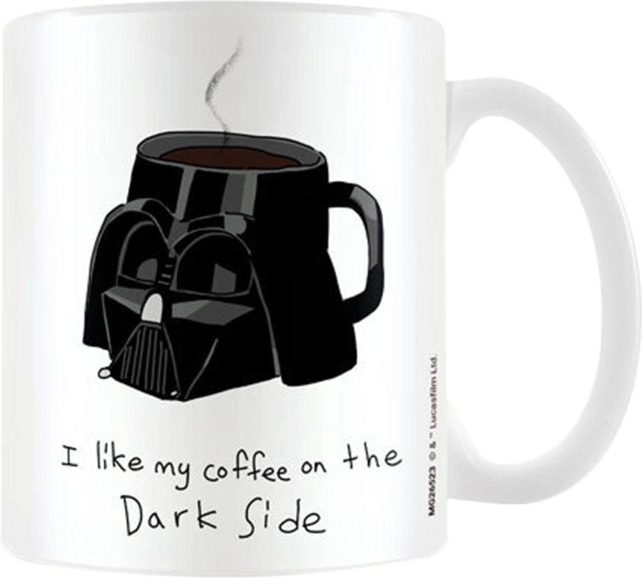Star Wars - Kaffeebecher "Dark Side", Mem (Weiß/Schwarz)