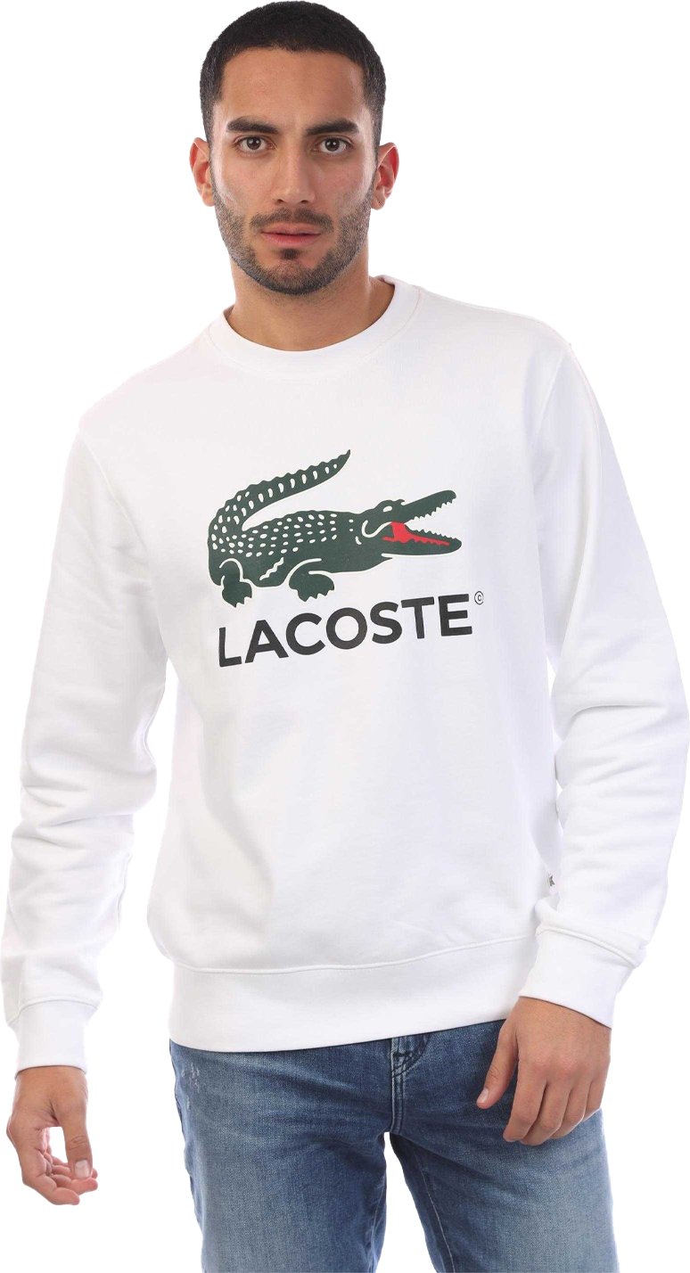 Lacoste - Sweatshirt für Herren, Rundhalsausschnitt, Fleece (Weiß)
