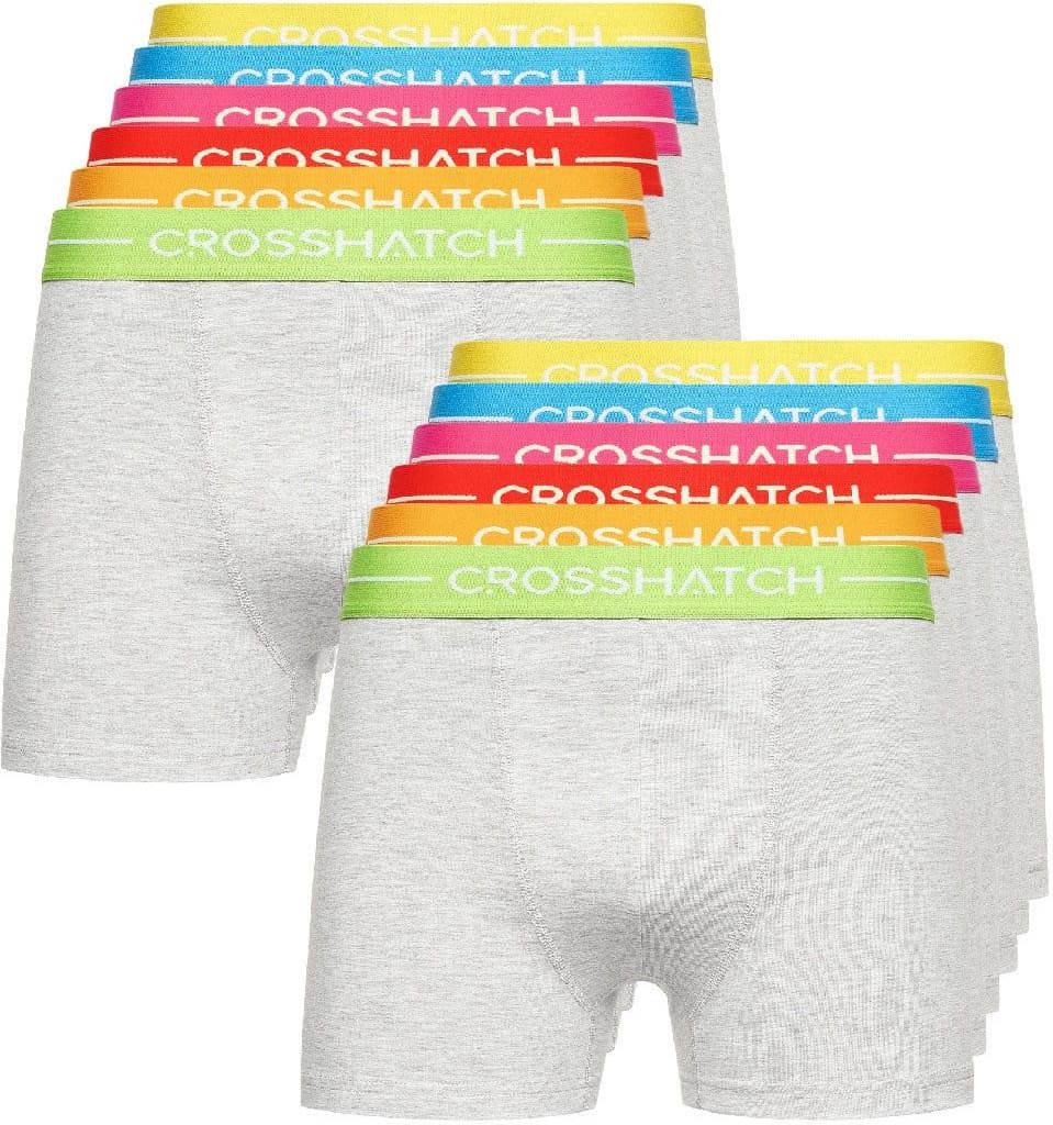 Crosshatch - "Astral" Boxershorts für Herren (12er-Pack) (Grau)