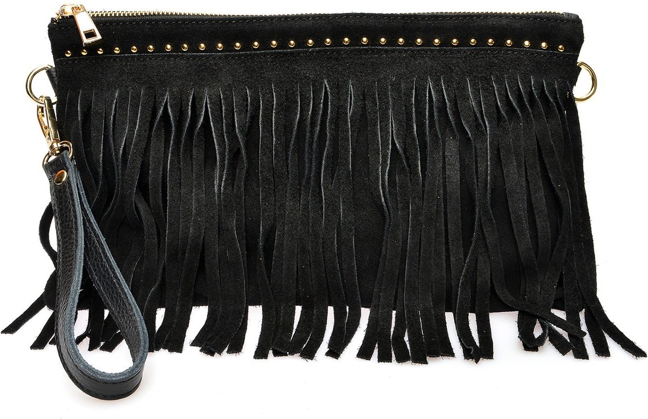 Anna Luchini Schwarz Rindsledertasche