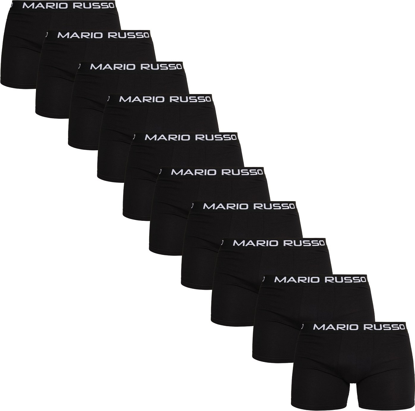 10-Pack Basic Boxers von Mario Russo in der farbe Schwarz und in größe L.