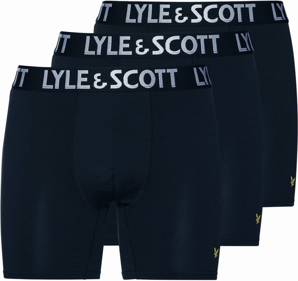 Elton 3-Pack Boxers von Lyle & Scott in der farbe Blau und in größe M.
