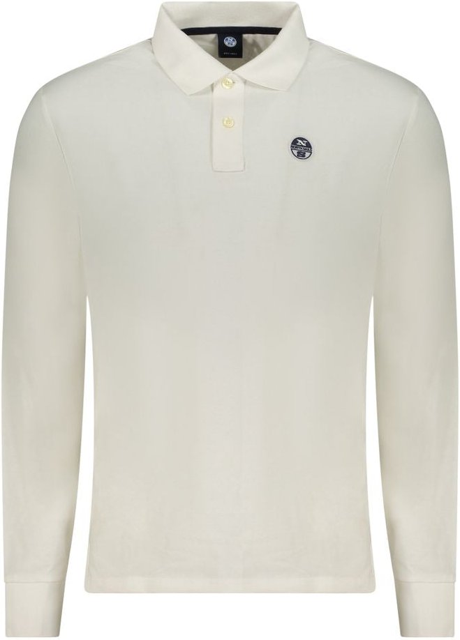 North Sails Weißes Baumwoll-Herren-Polohemd