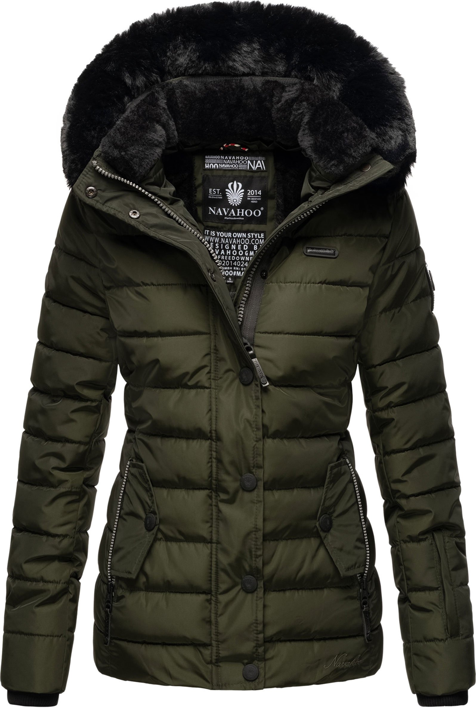 Navahoo Damen Winter Steppjacke Milianaa – Warm, Kuschelig & Wetterfest mit Kapuze