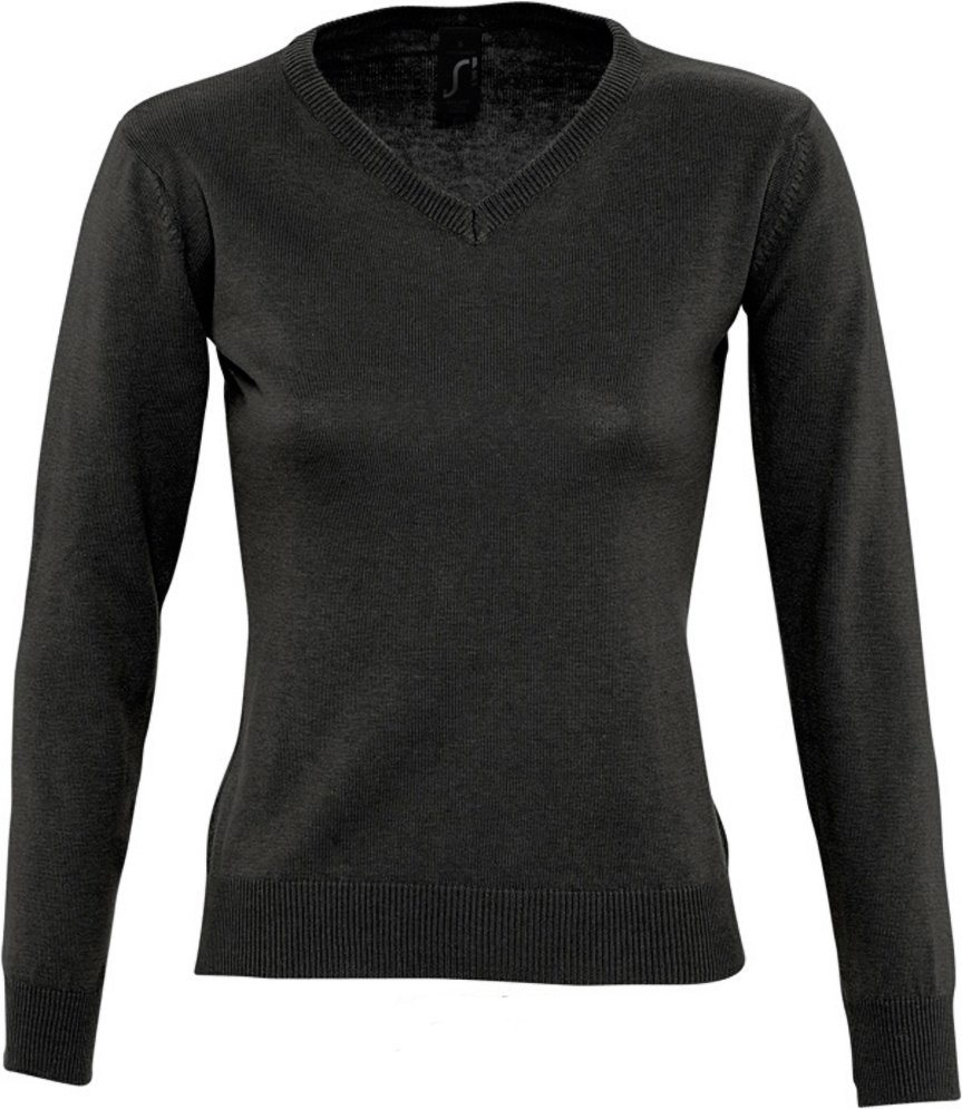 SOLS Damen/Damen Galaxy V-Ausschnitt Pullover (Schwarz)