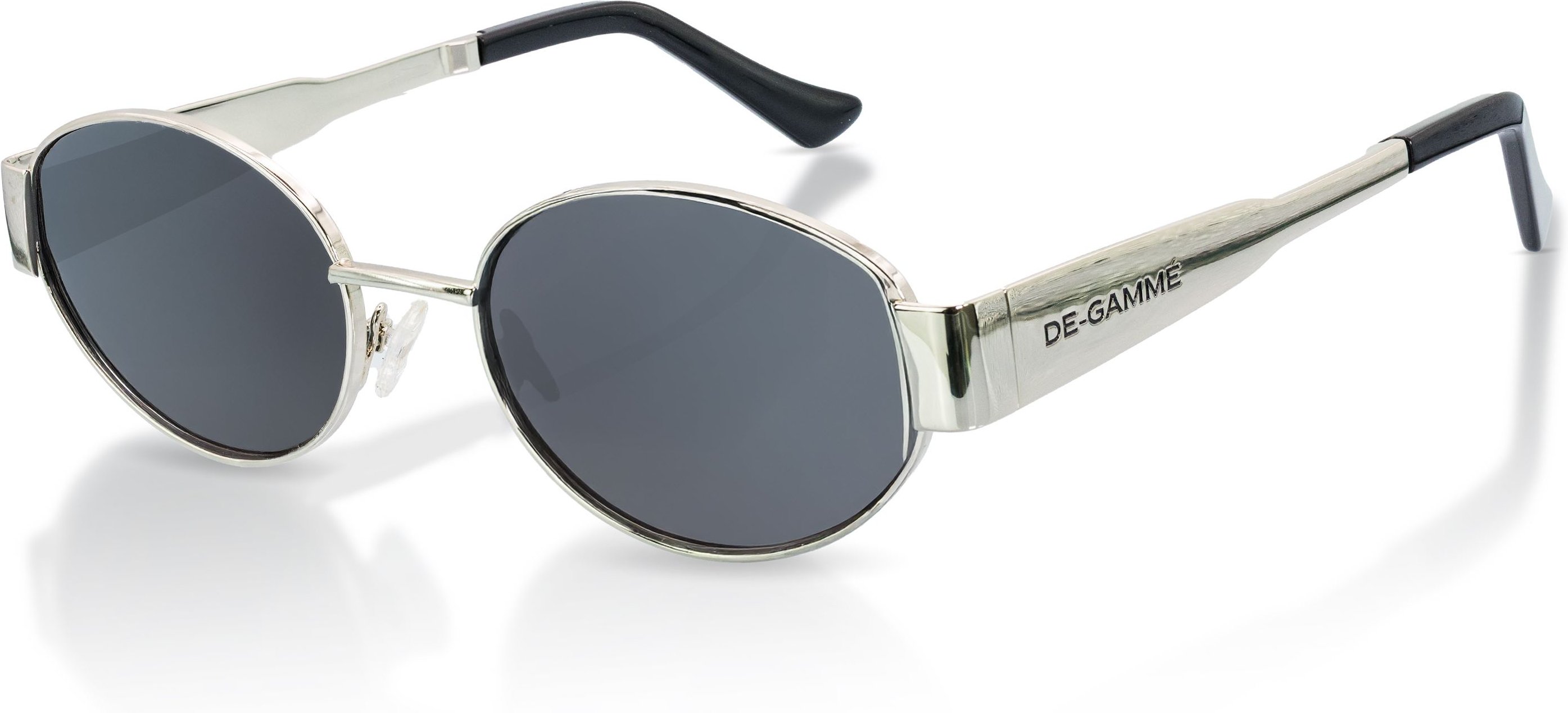 De-Gamme Silber Oval Polarisierte UV-Schutz-Sonnenbrille – Monaco