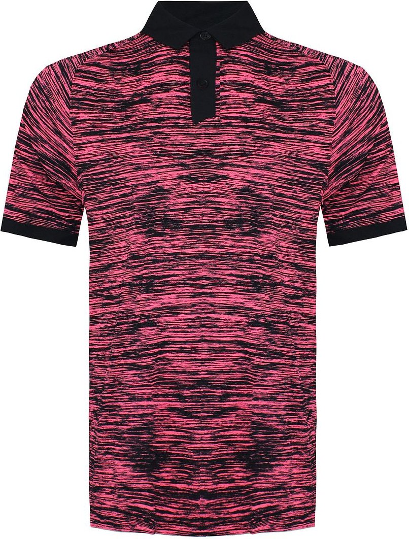 Under Armour Iso-Chill Abe Twist Mens Pink/Schwarzes Golf Polo-Hemd
