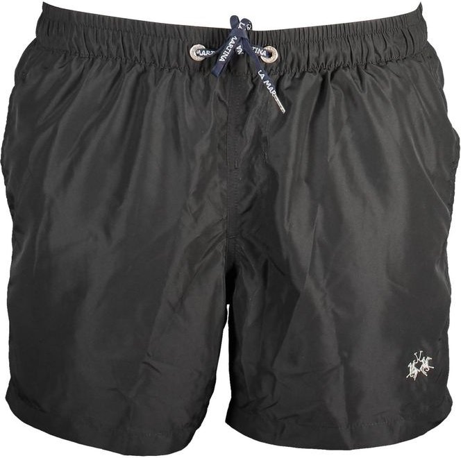 La Martina Schwarze Polyester Herren Badeshorts
