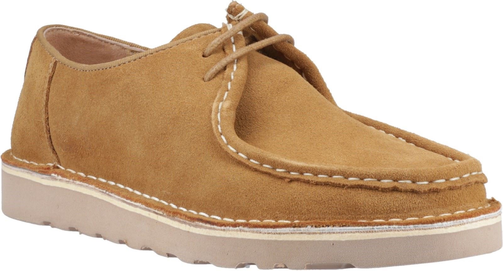Thumbnail - Hush Puppies Otis Wildleder Herren Schnüroptik Schuhe in Beige