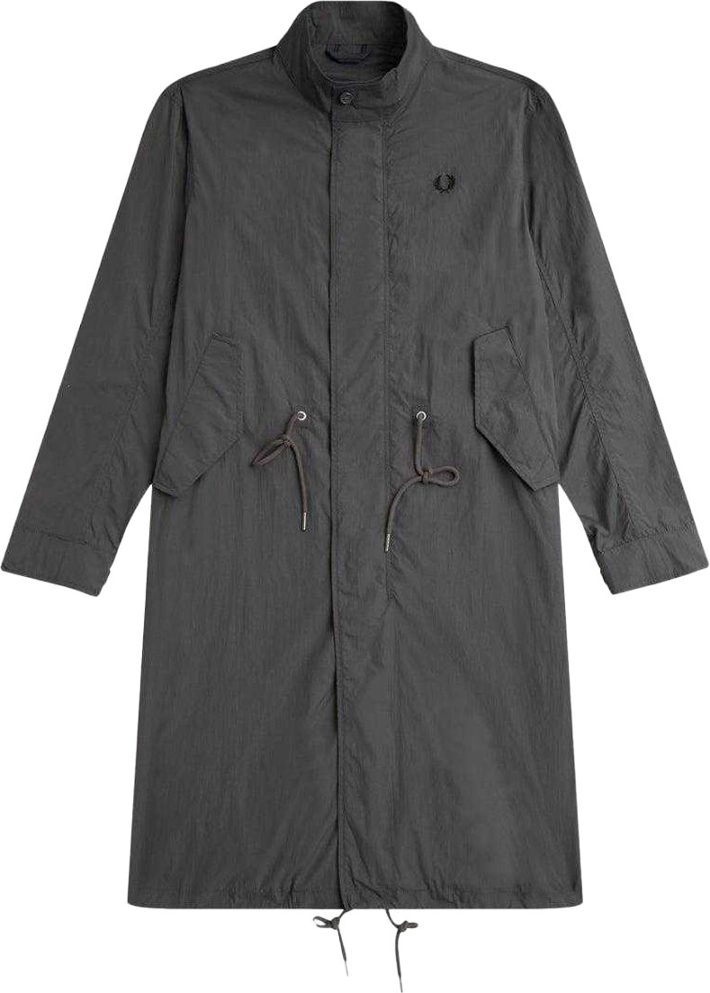 Fred Perry Herren Dünner Parka mit Geradem Saum (Gunmetal)