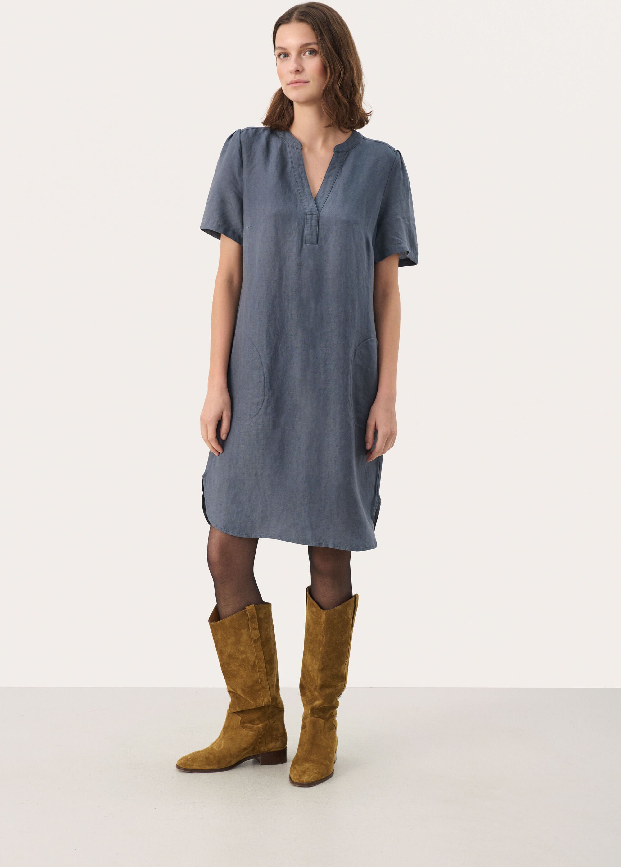 Kleid Gerade Passform dark grey