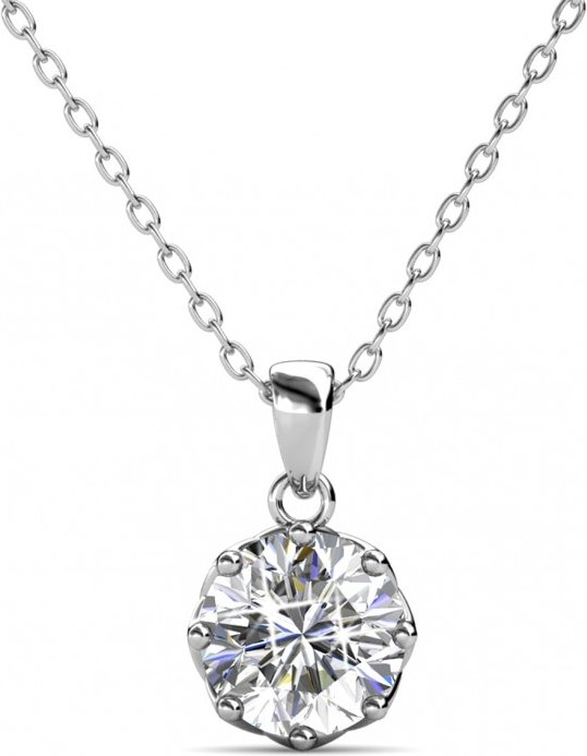 Lilien-Anhänger - Silber und Kristall