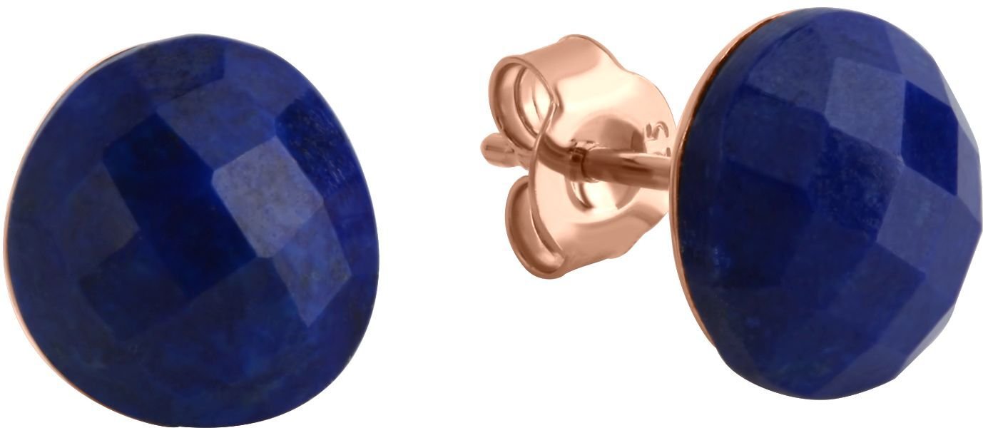 Jamelli Ohrringe Silber 925 vergoldet mit Türkis-Steinen (beh.)