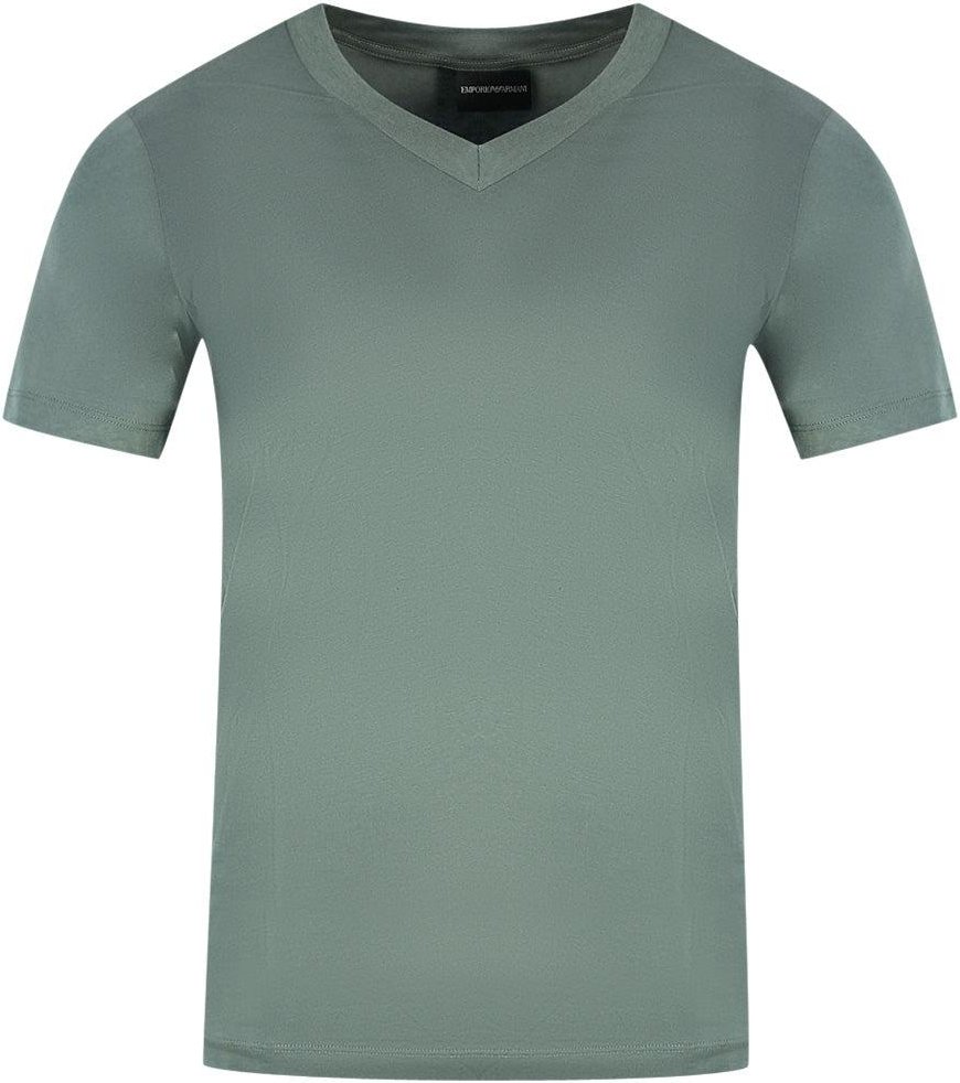 Emporio Armani - T-Shirt für Herren/Damen Unisex, V-Ausschnitt (Dunkelgrau)