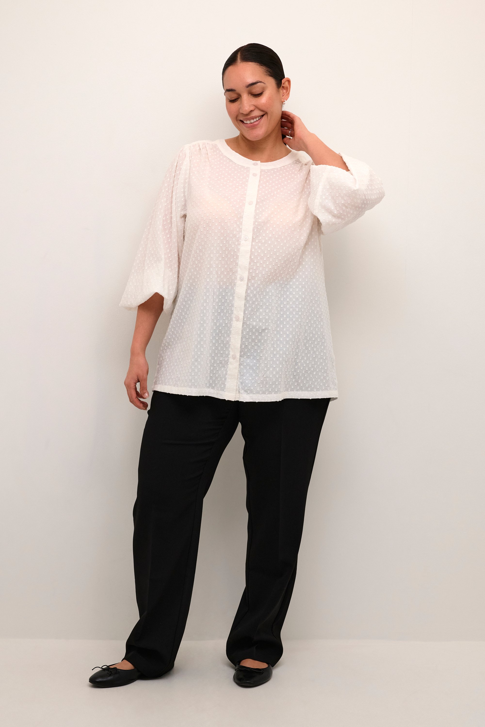 Langarm - Hemd Loose fit Chalk white