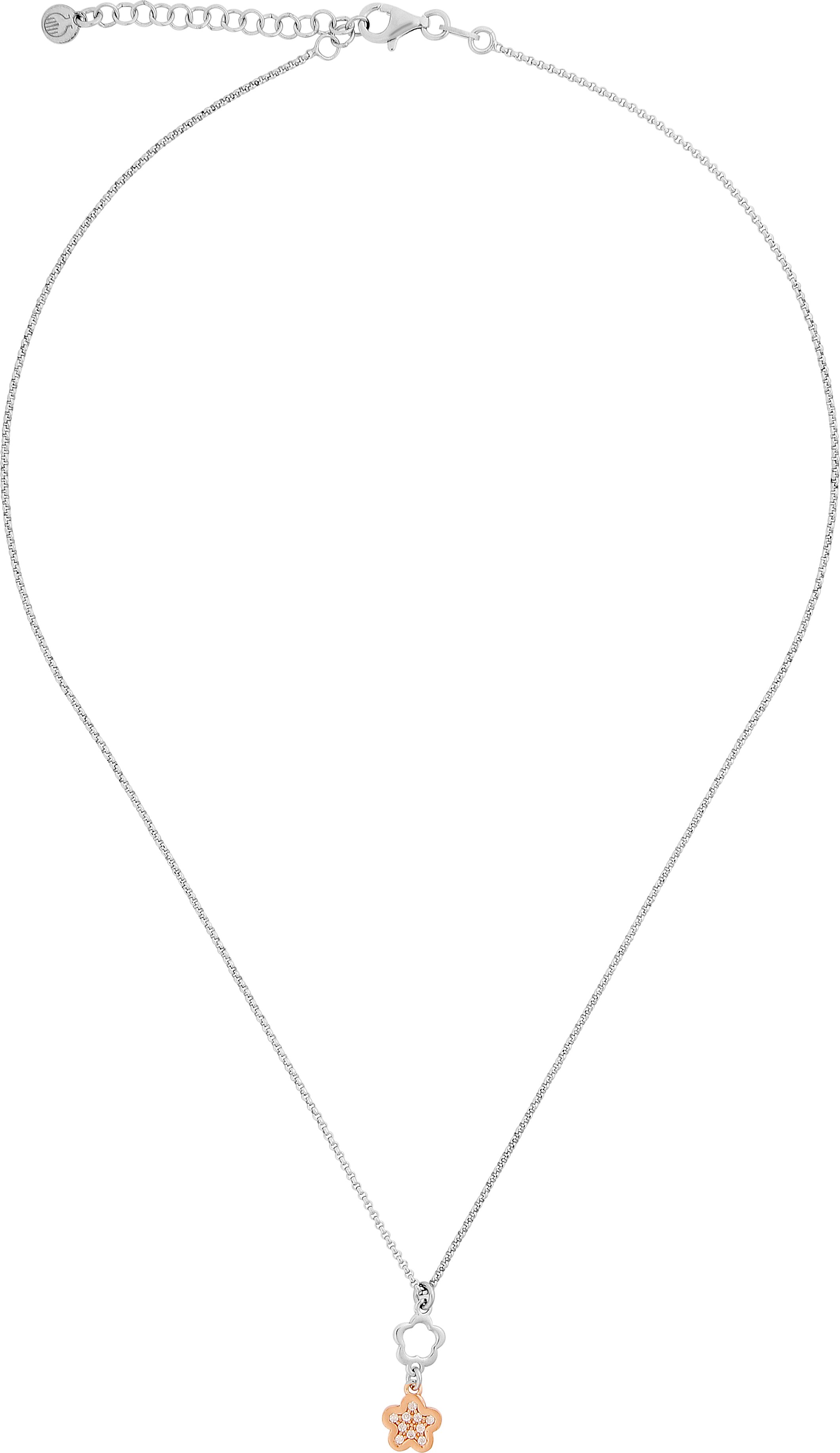 Orphelia 'Nixie' Damenkette mit Anhänger aus 925er Sterlingsilber, Silber/Rosé, ZK-7377