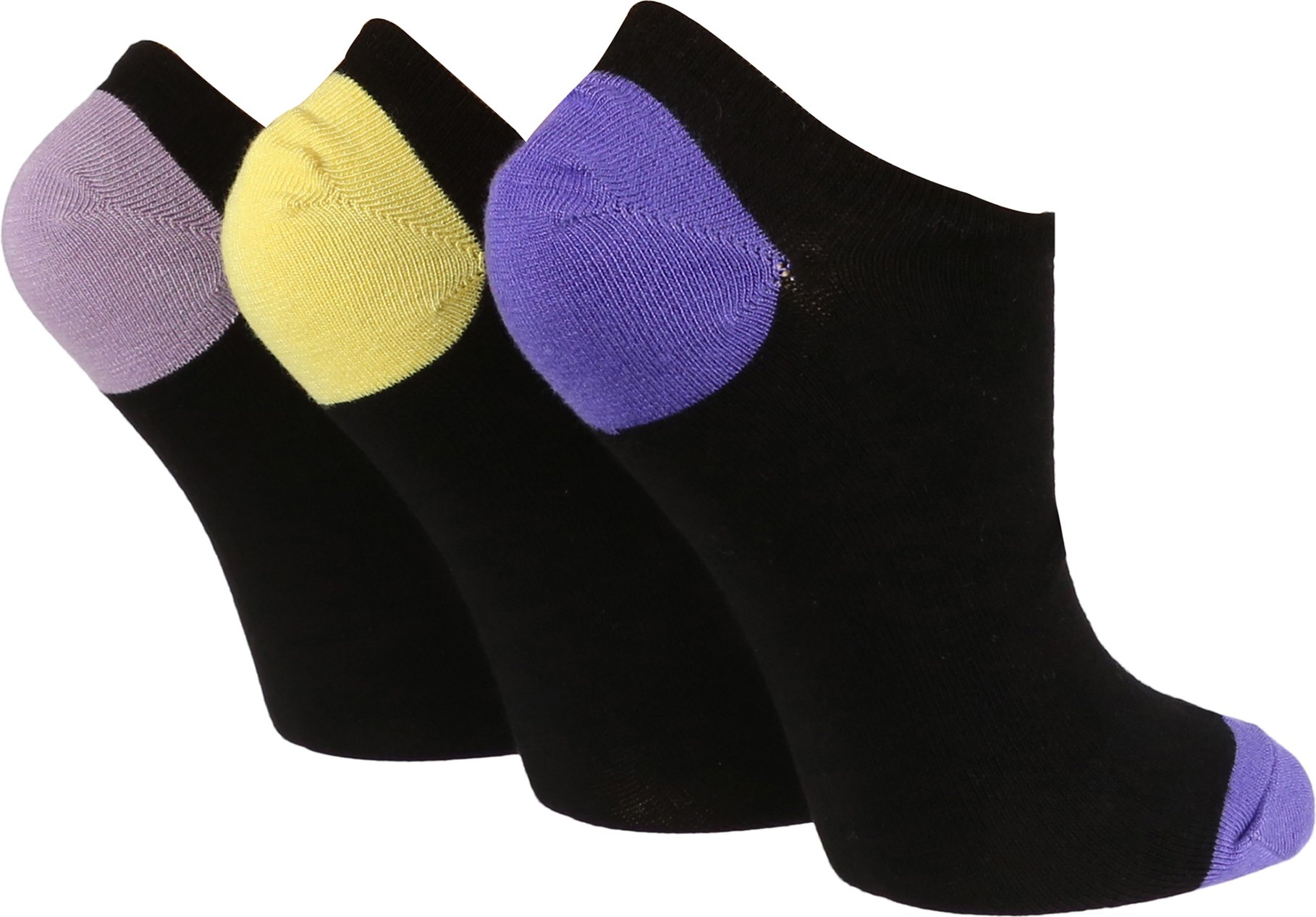 Wild Feet - 3er-Pack Damen atmungsaktiv Bambus Low Cut Trainer Socken