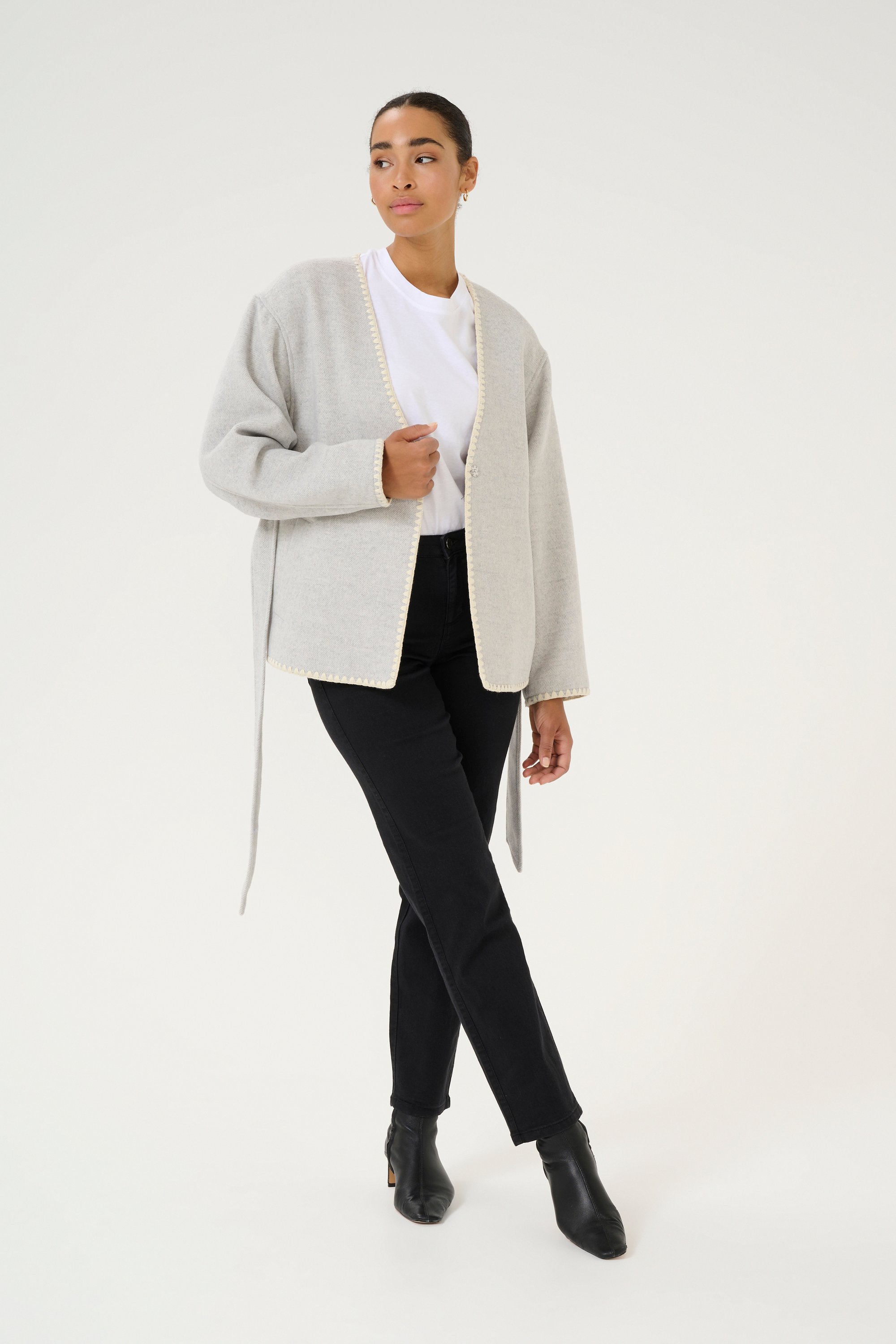 Jacke Loose fit Light Grey Melange light grey