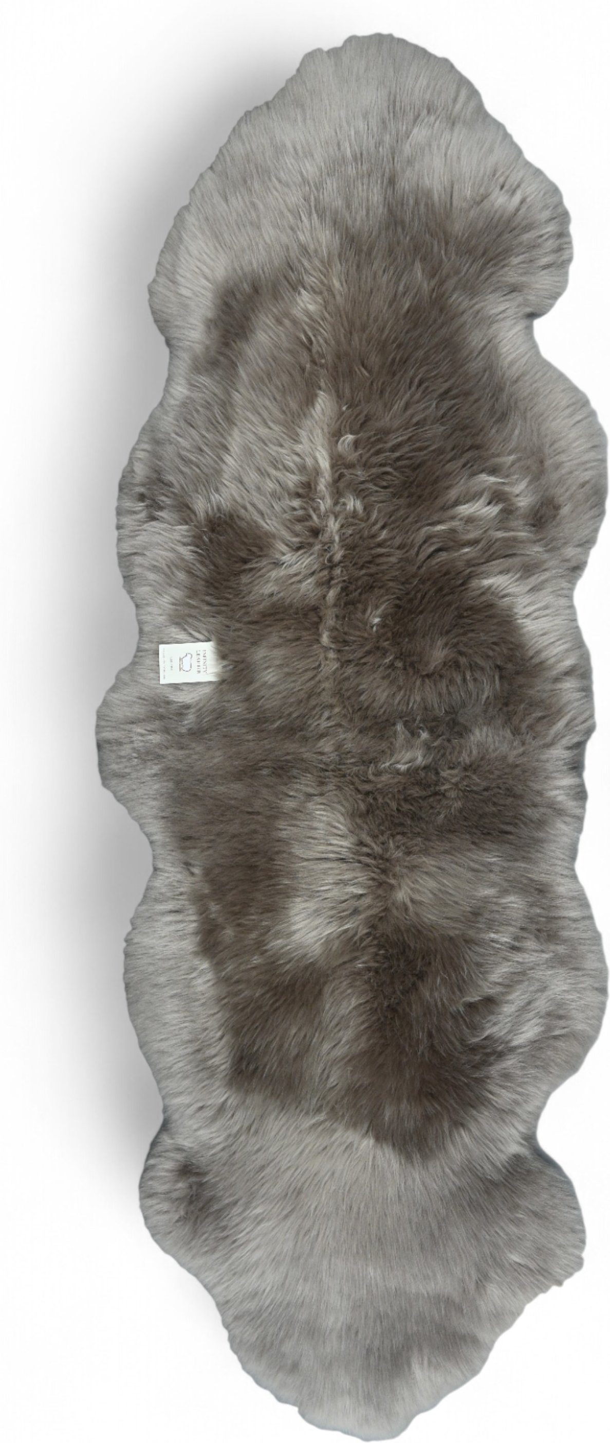 Echter Schaffell-Pilz, doppelt, natürlich, flauschig, seidig weich, echter Wollteppich