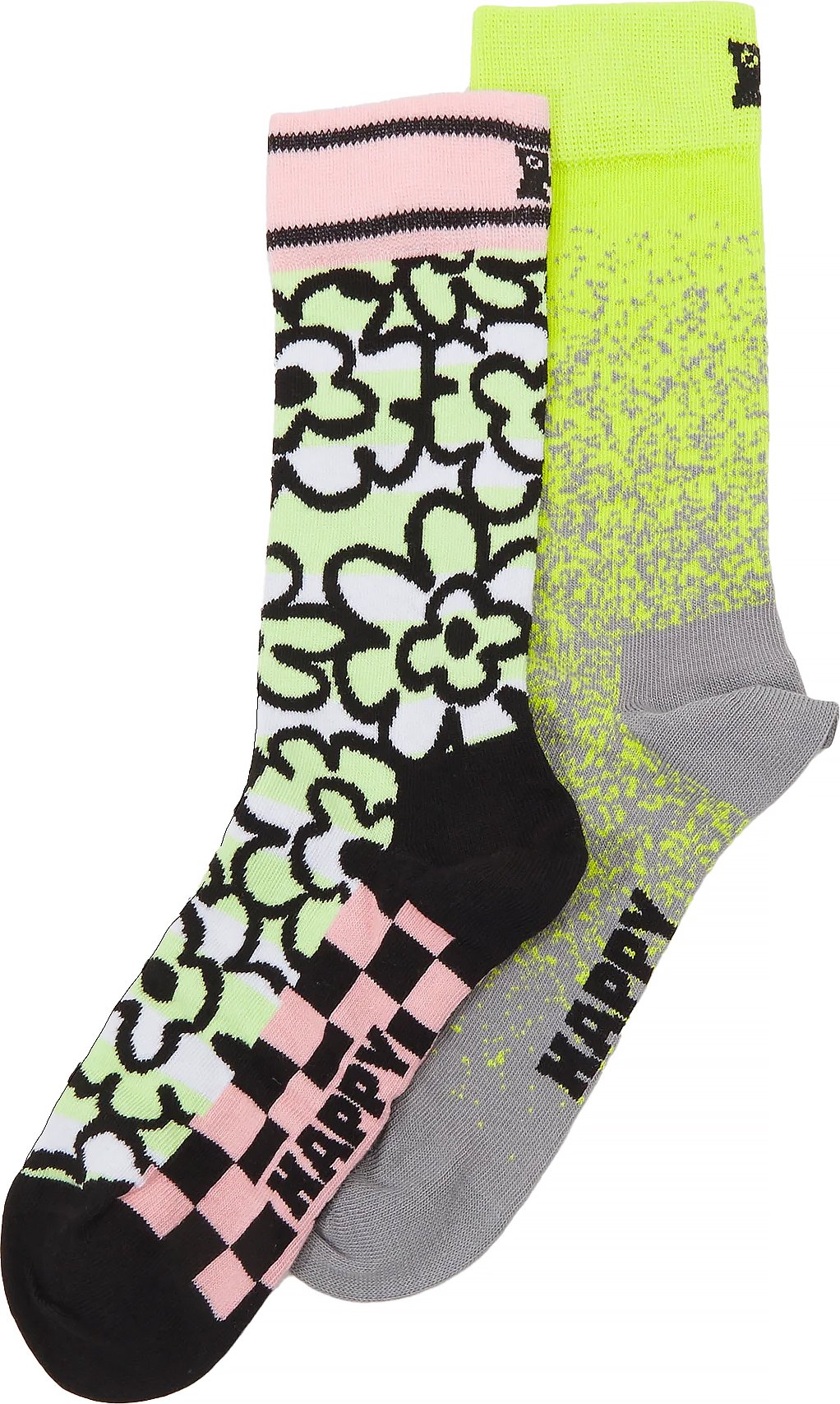 2er Pack Unisex Bunte Partysocken Geschenkbox Set - Gelb