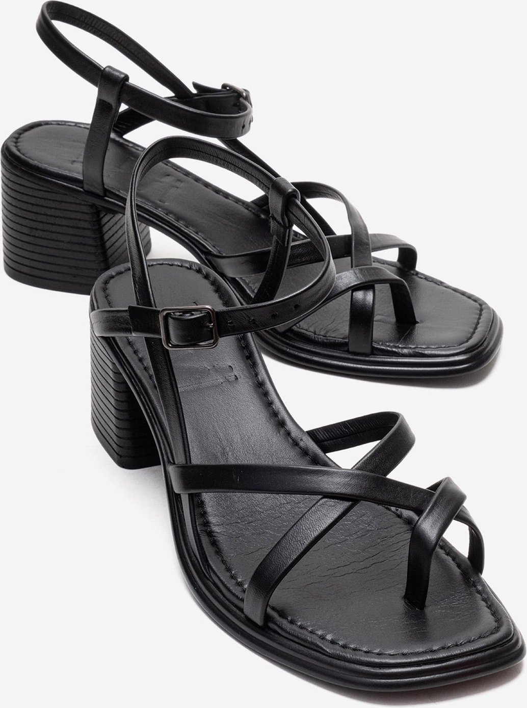 Lavish Leder Blockabsatz Sandale (Damen)