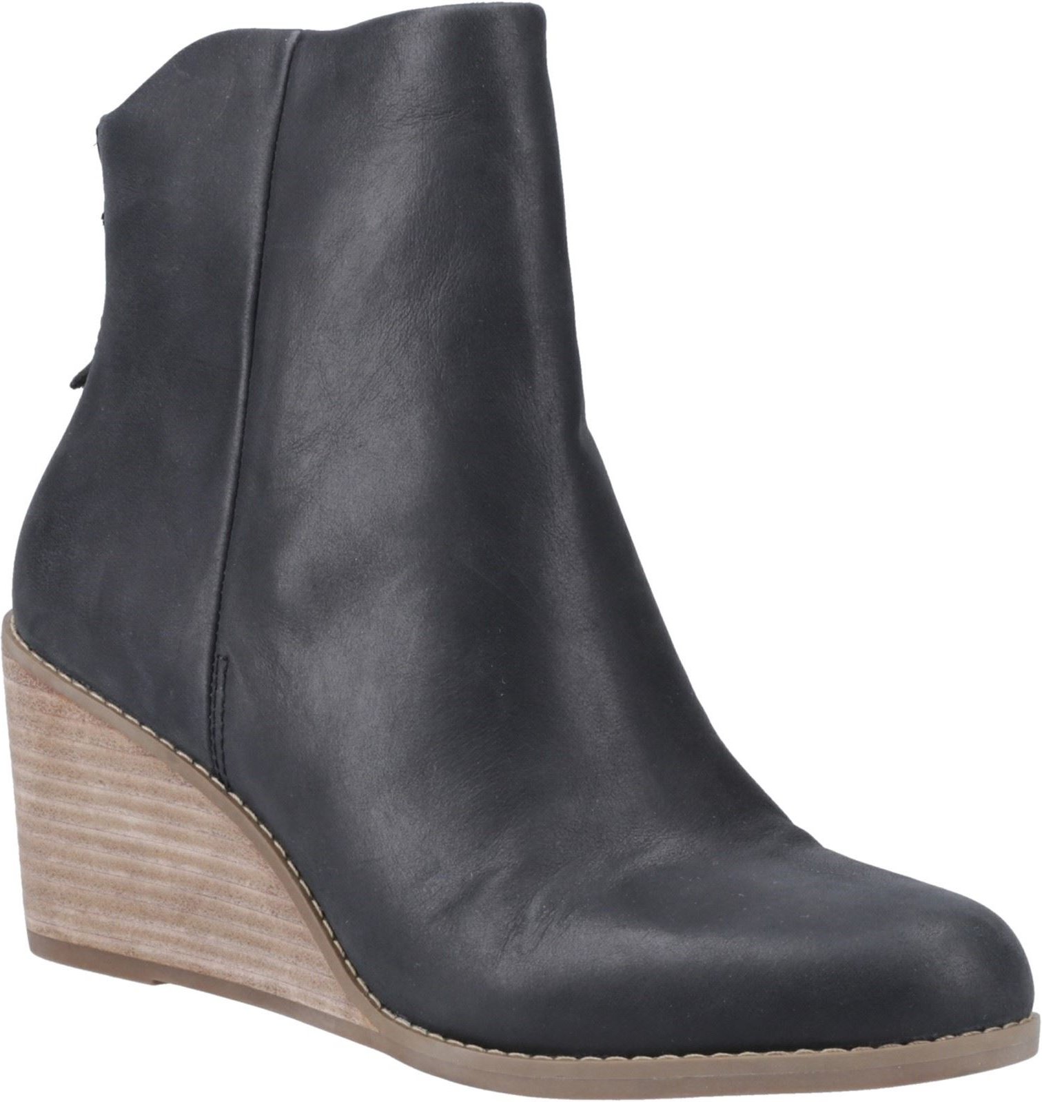 TOMS Casey Leder Damen Schwarz Stiefel