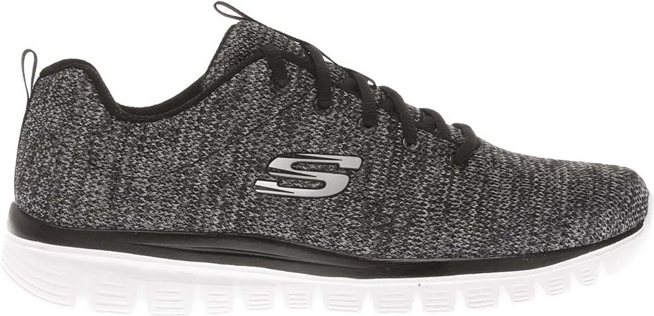 Skechers - Damen Sneaker "Graceful Twisted Fortune" (Schwarz/Weiß)