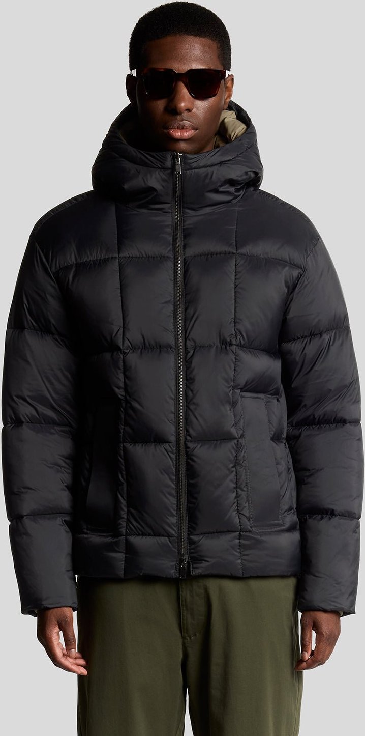 Lyle & Scott Square Cocoon Pufferjacke - Schwarz