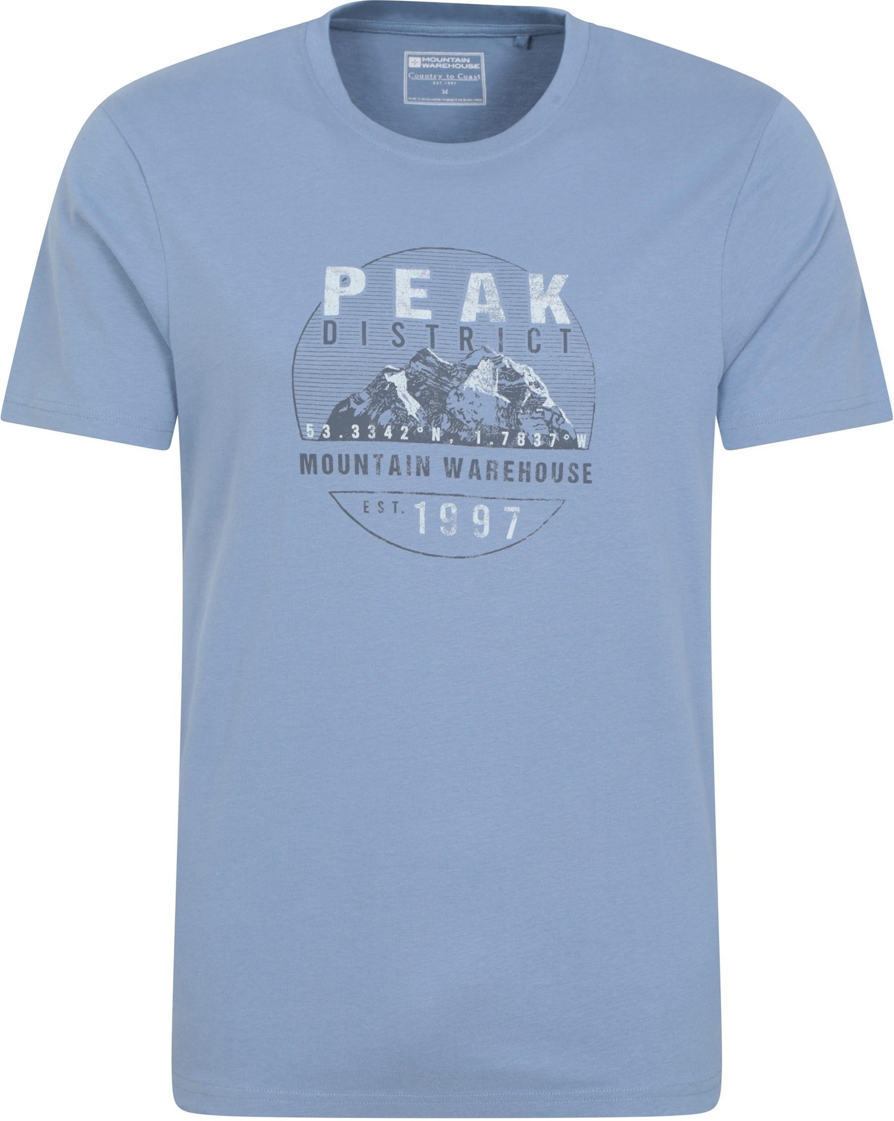 Mountain Warehouse - "Peak District" T-Shirt für Herren, kurzärmlig (Blau)