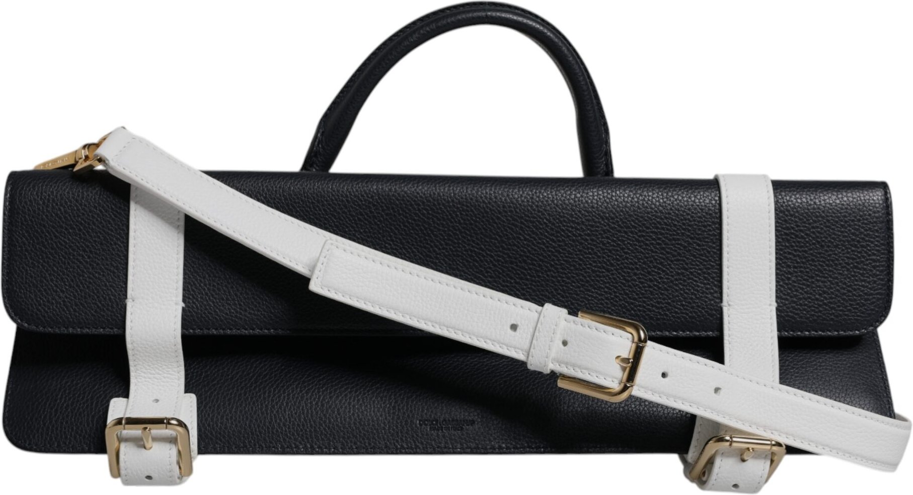 Blau-Weiße Kalbsleder Umhängetasche