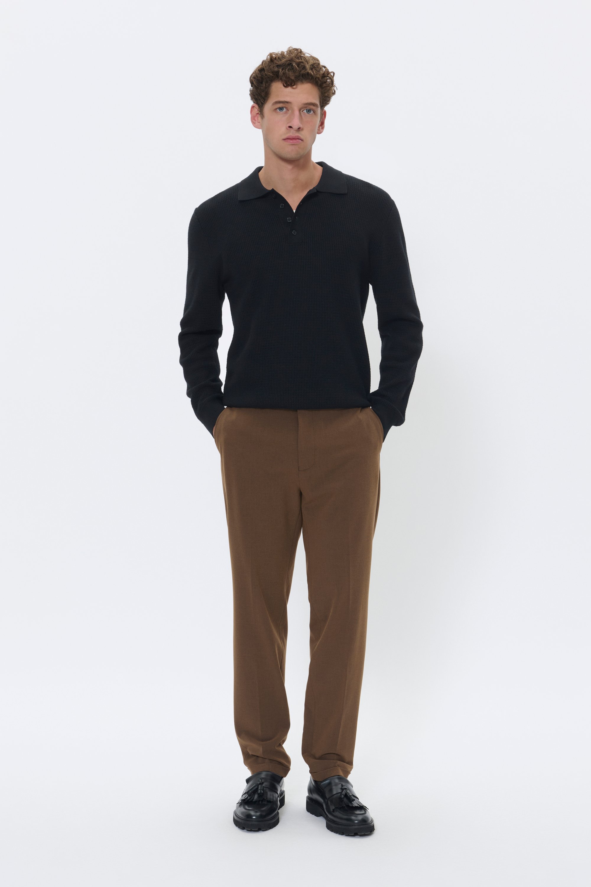 Casual Hose MAliam Gerade Passform beige