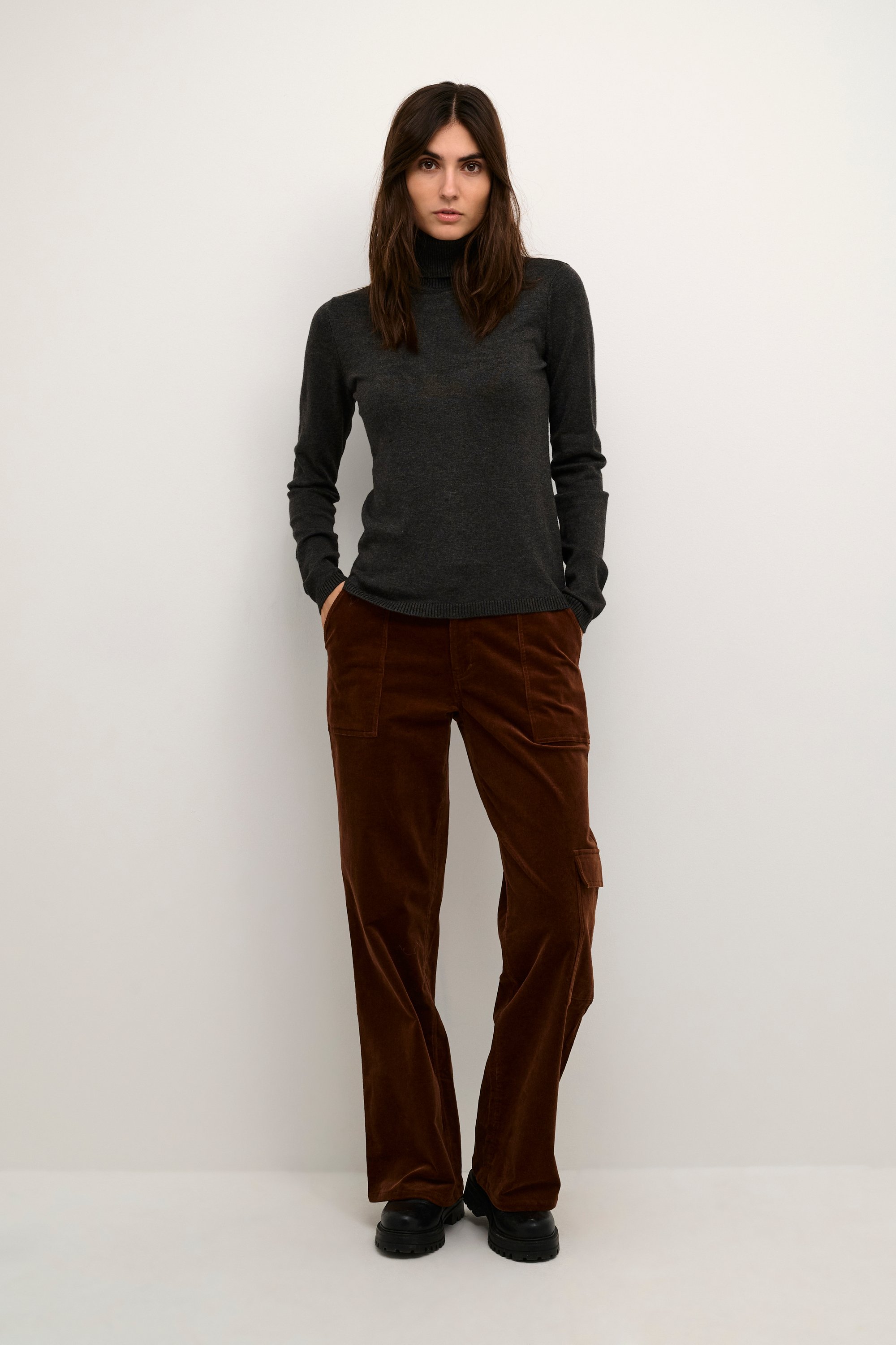 Thumbnail - Strickpullover Slim/ Regular fit dark grey