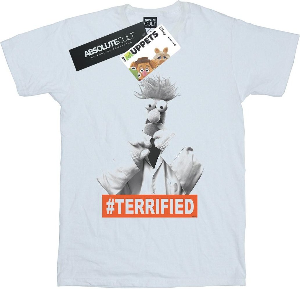 Disney - "The Muppets Beaker Terrified" T-Shirt für Herren (Weiß)