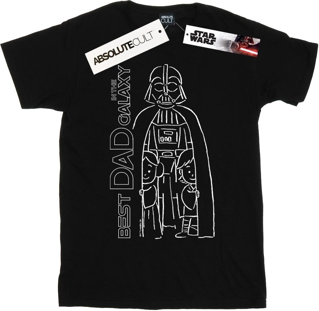 Star Wars - "Best Dad In The Galaxy" T-Shirt für Herren (Schwarz)