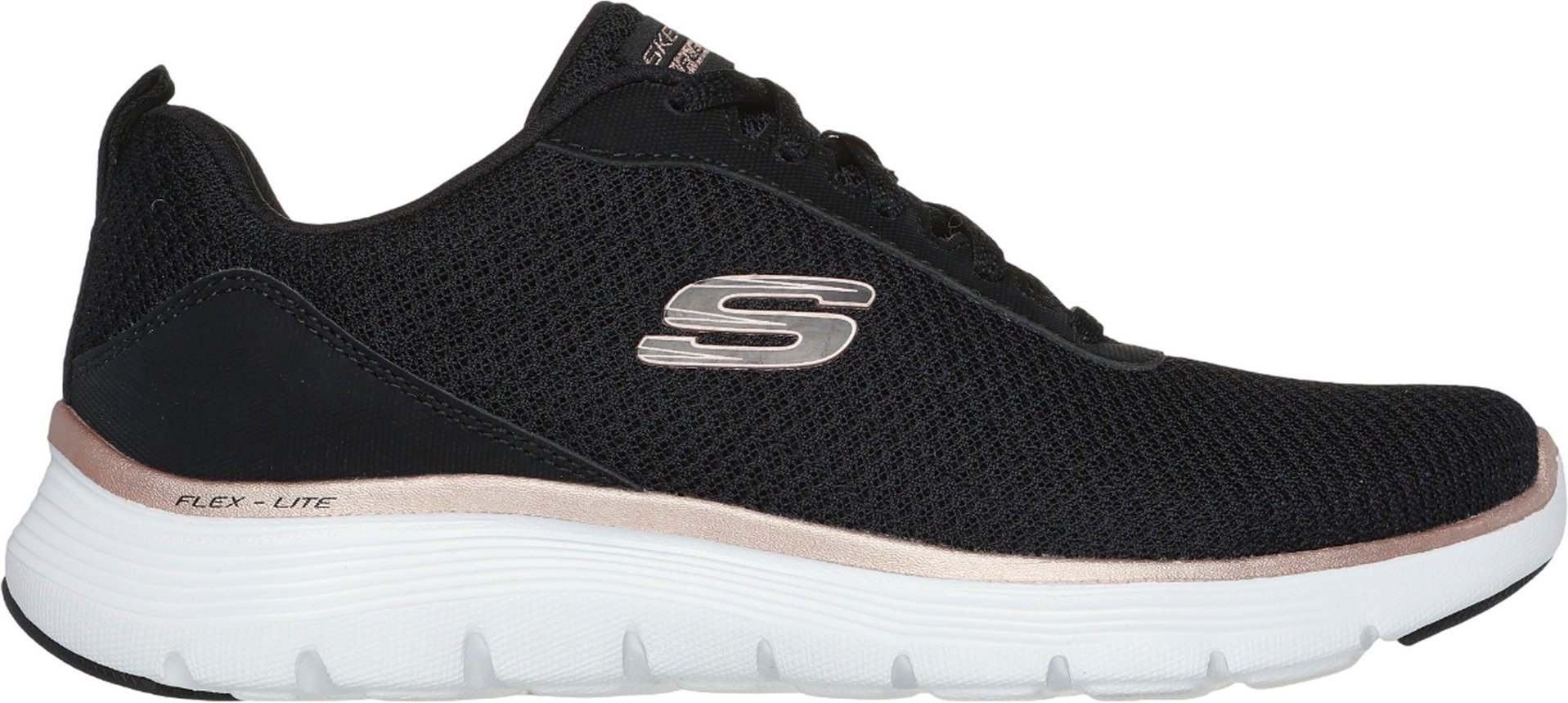 Skechers - Damen Sneaker "Flex Appeal 5.0 Uptake", Kontrast (Schwarz/Roségold)