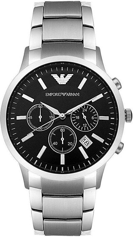 Emporio Armani Renato Silber Herren Armbanduhr AR2434