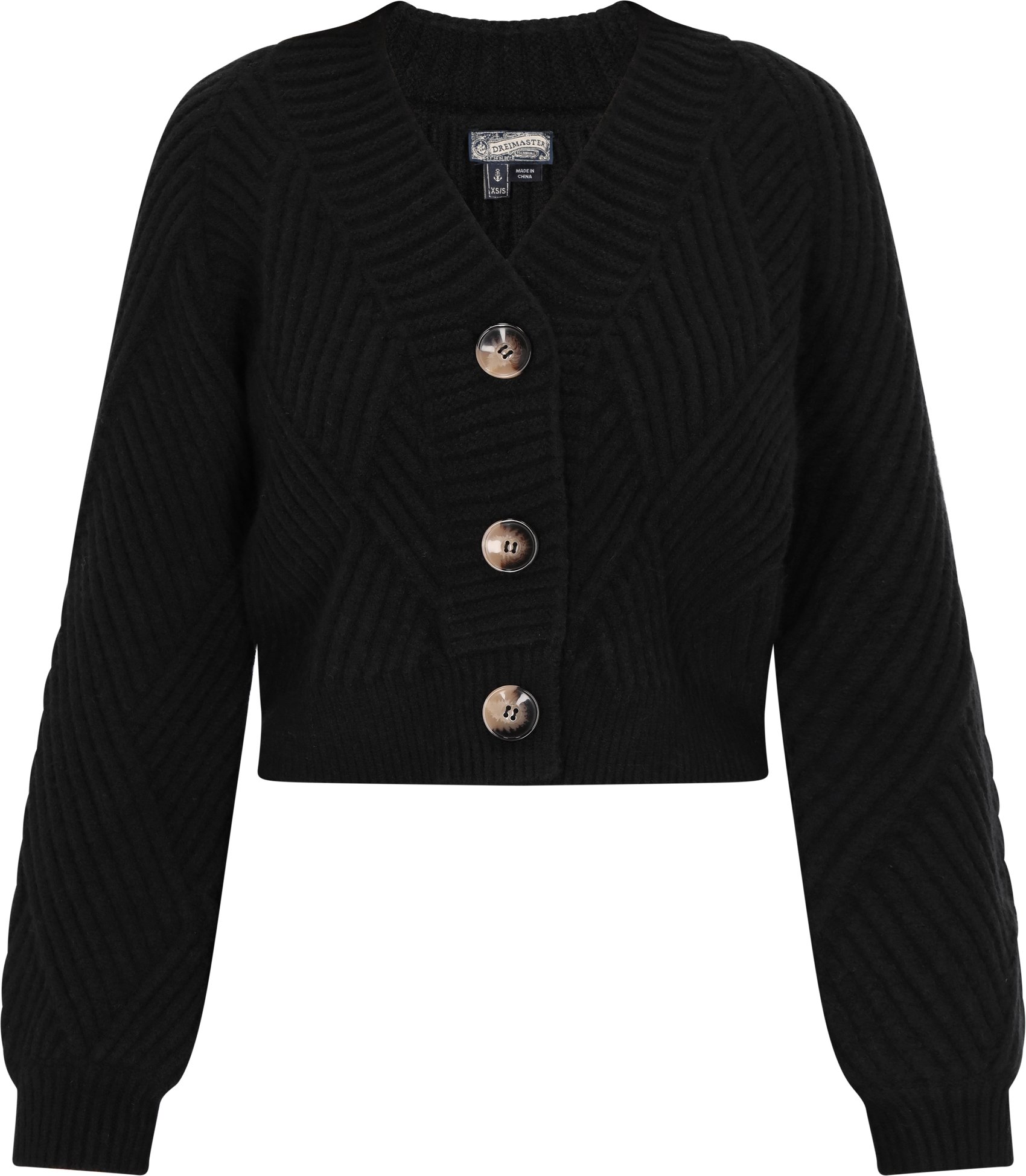 Dreimaster Cardigan Damen Schwarz