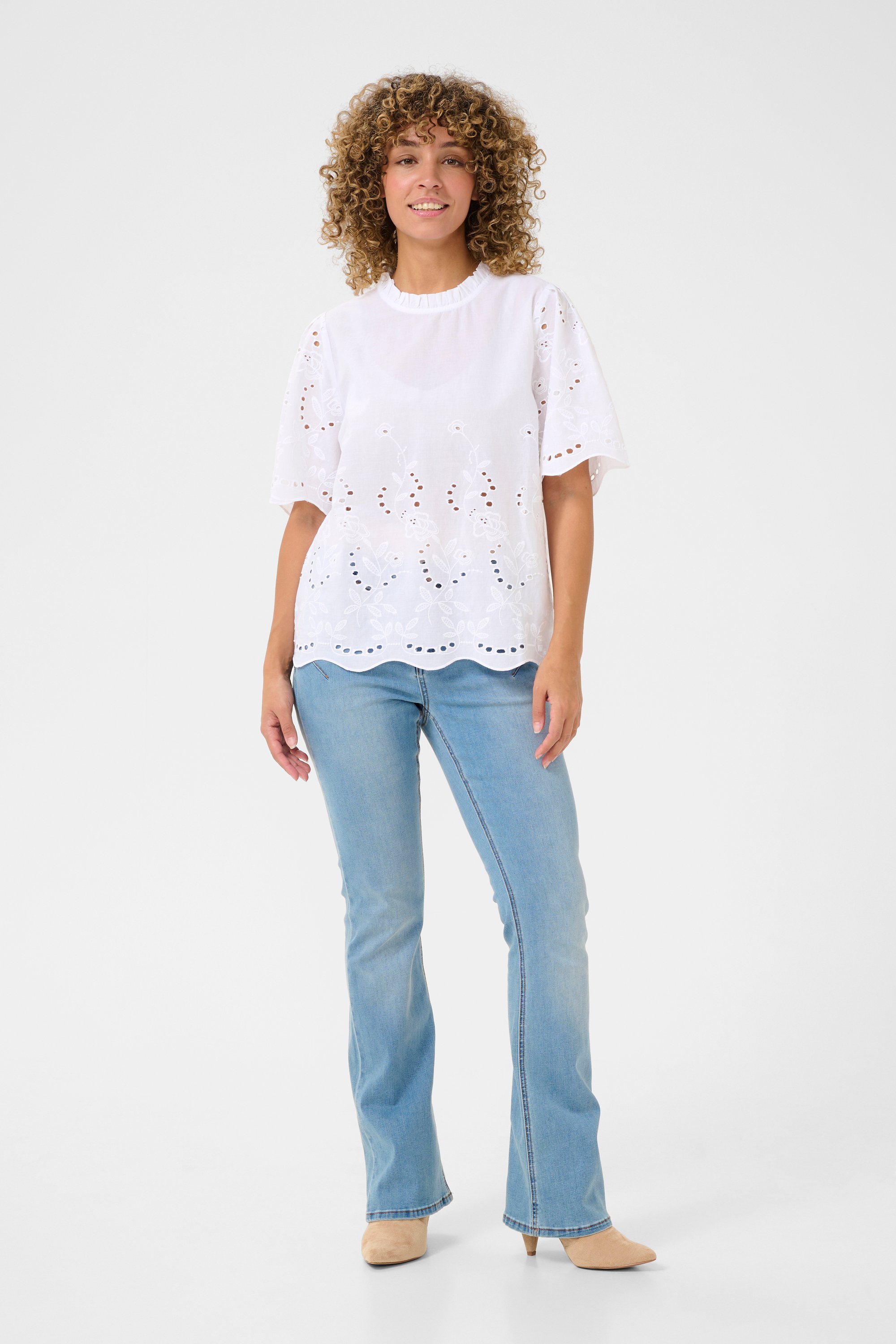 Kurzarm-Bluse Loose fit Snow White