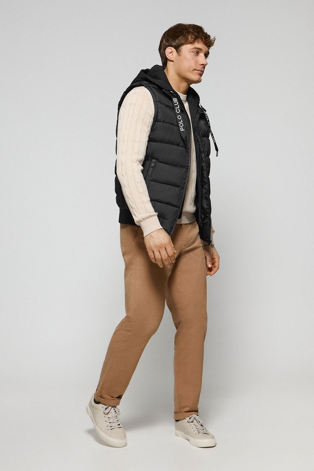 Steppweste Canyon schwarz mit Polo Club Details