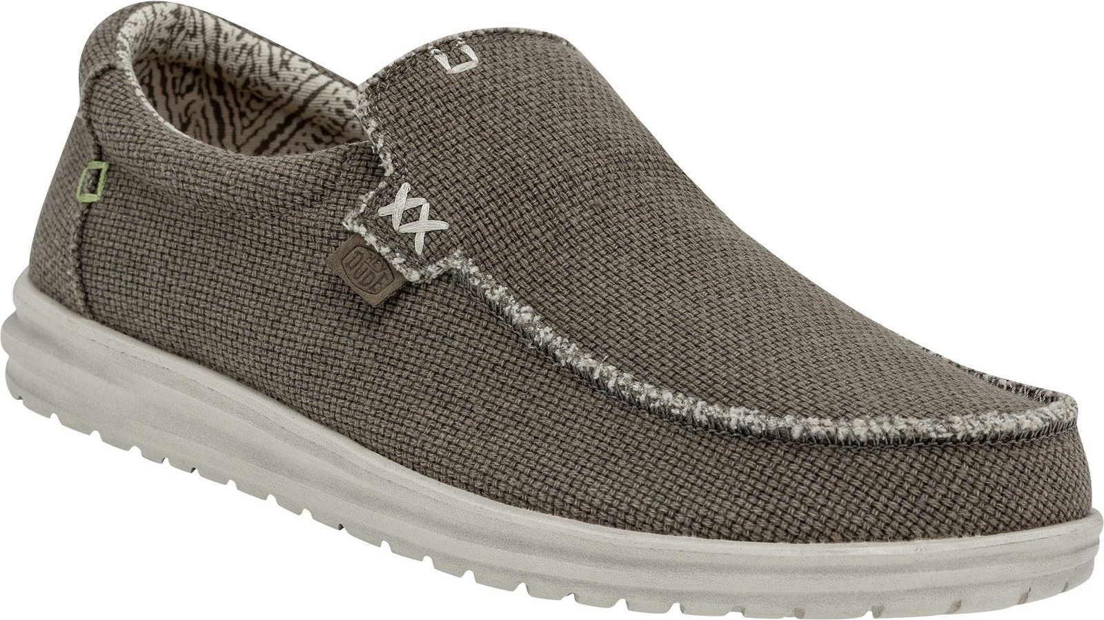 HEYDUDE Mikka Geflochtene Textil Herren Fossil Slipper