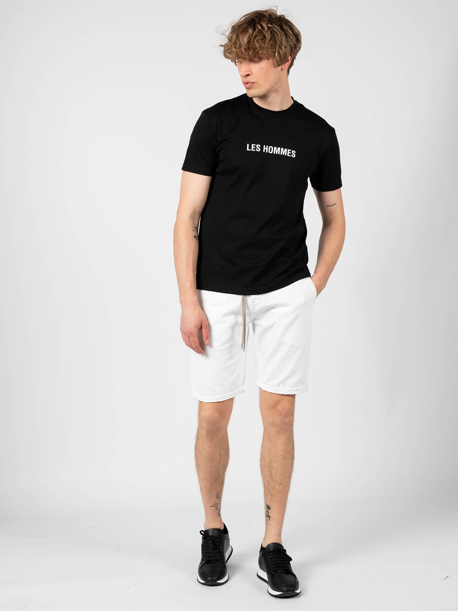 Les Hommes T-shirt Herren Schwarz